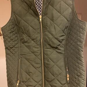 NWOT Olive Green Quilted Vest